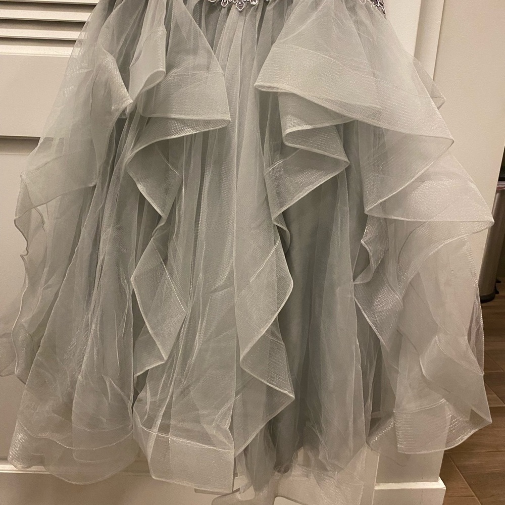 Elegant Silver Embellished Dress NWT - Picture 4 of 14